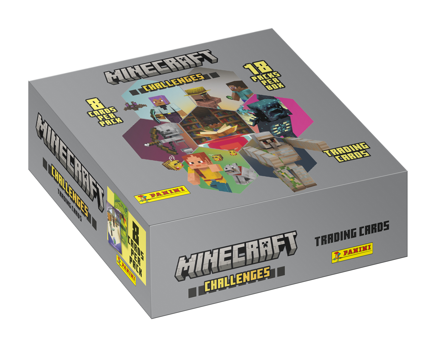 Panini 004874BOX18F karta kolekcjonerska – Odkryj świat Minecrafta