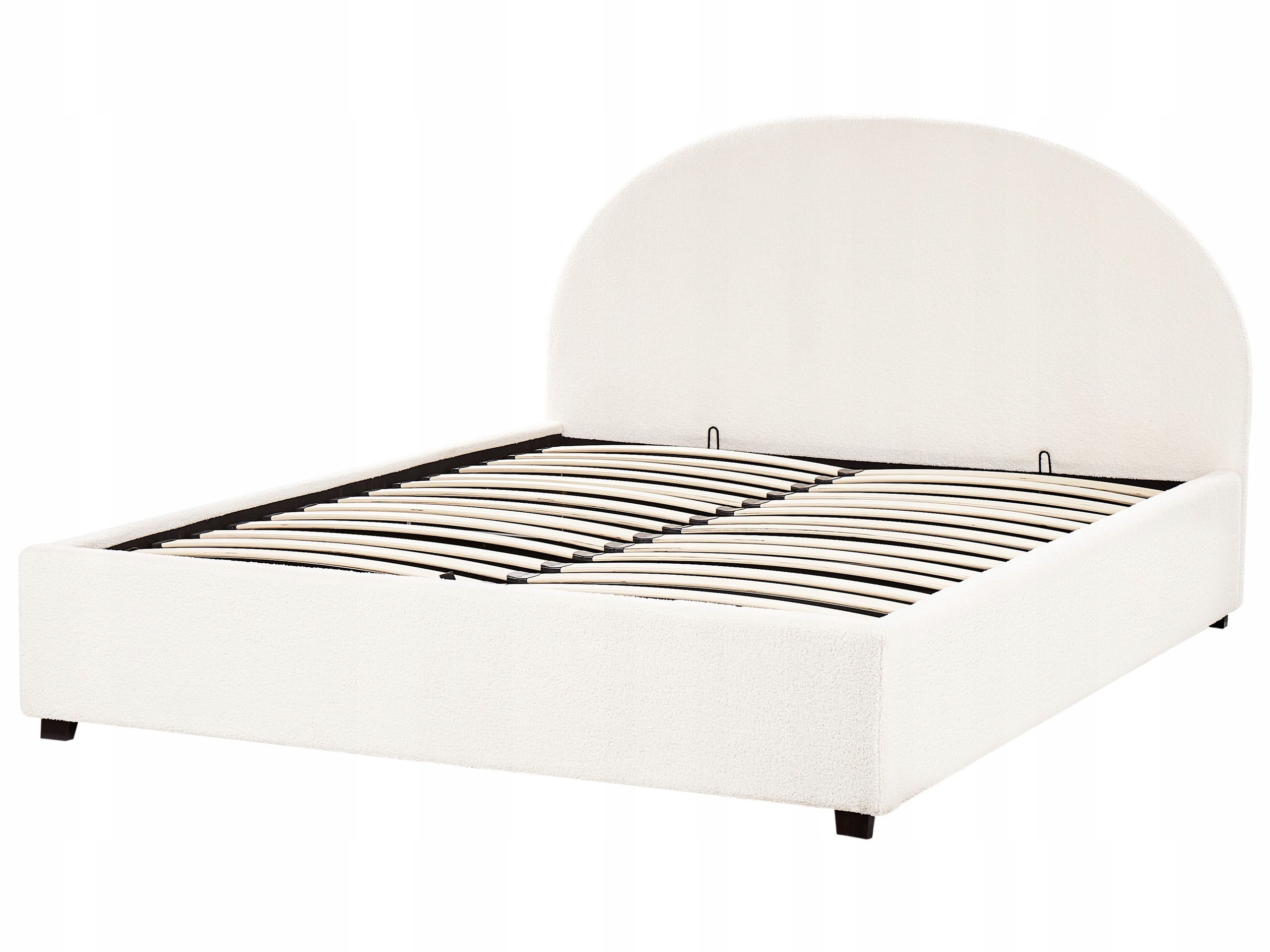 Łóżko z pojemnikiem Boucle VAUCLUSE 160 x 200 cm – Elegancja i funkcjonalność w Twojej sypialni