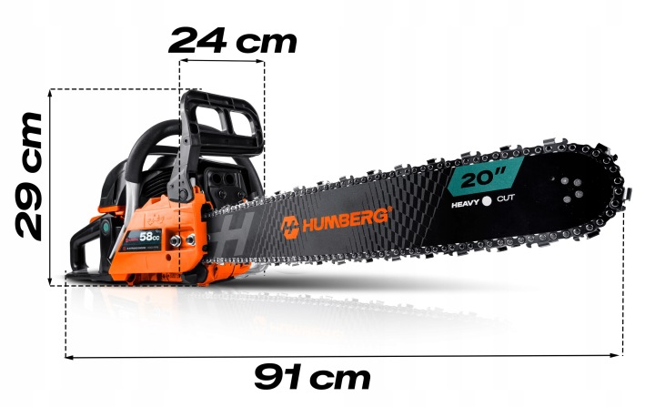 Wysoka moc i wydajność cięcia – Silnik 58 cm³ i 2,3 kW