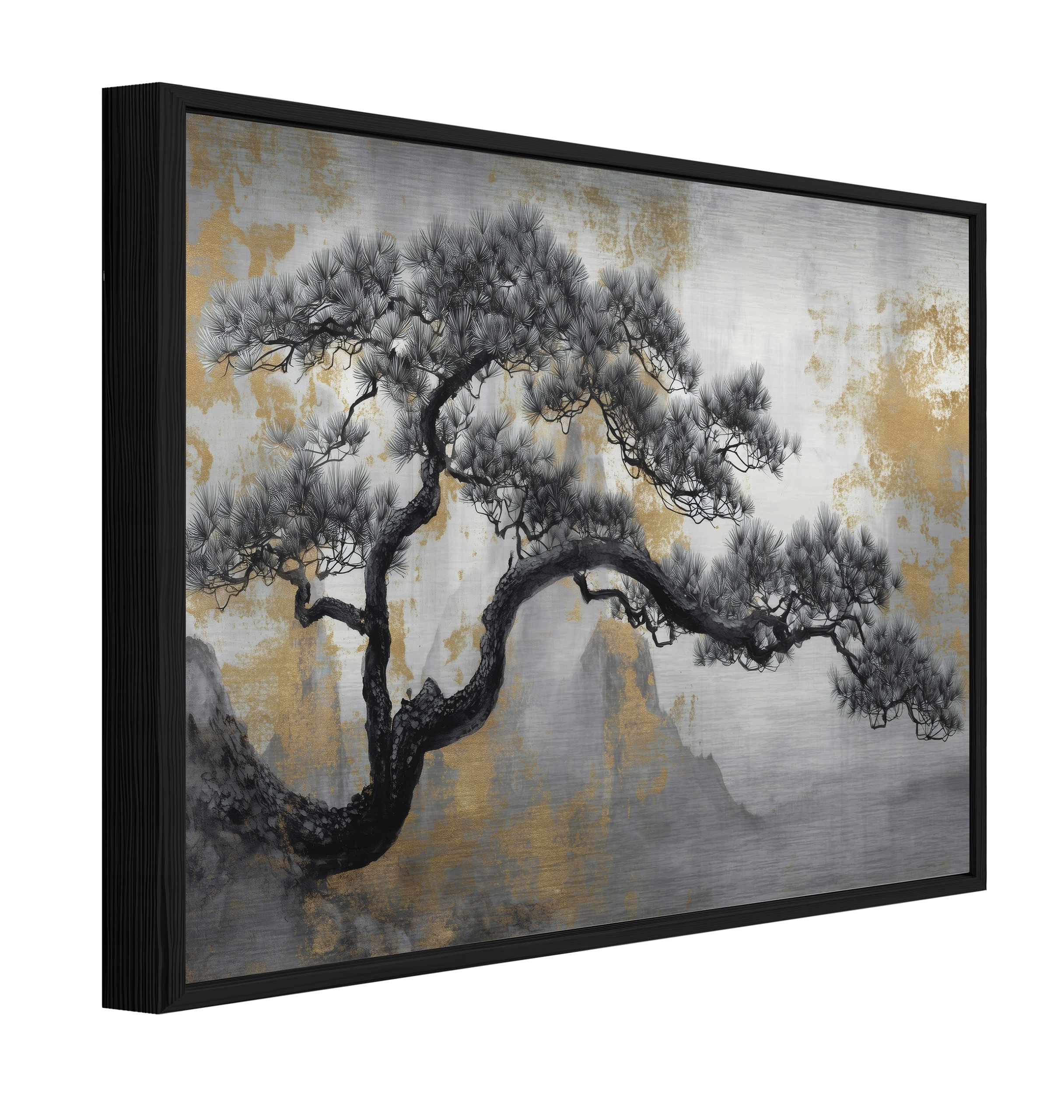 Obraz W Ramie Na Metalu Drzewo Abstrakcja Do Sypialni Salonu 150x100 – Nowoczesna Dekoracja Wnętrz