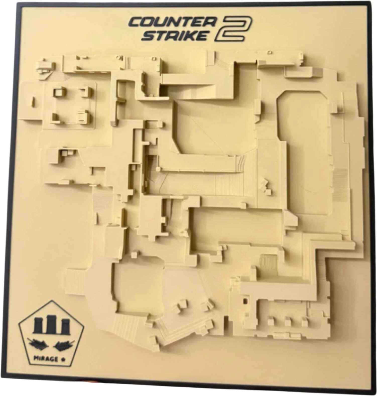 Obraz 3D CS2 Mirage Map – Unikalna dekoracja ścienna dla fanów gier