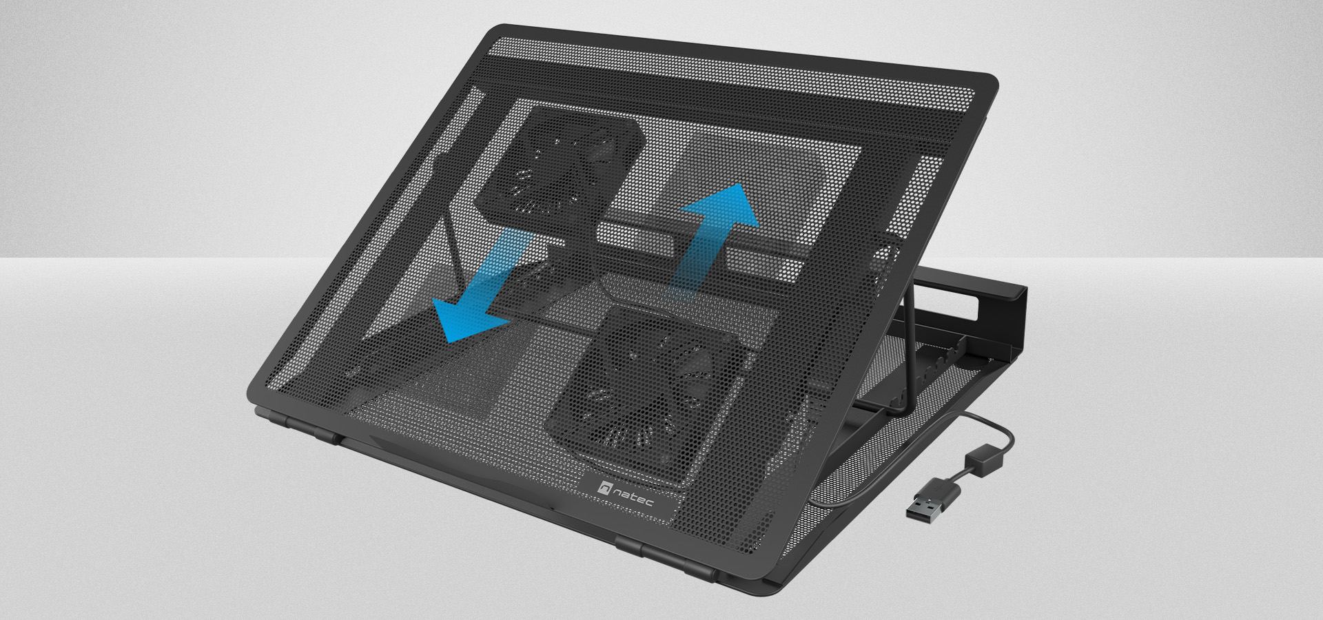 Podkładka chłodząca pod laptopa Natec Tern 2 Plus, kompatybilna z laptopami 12,1-17,3