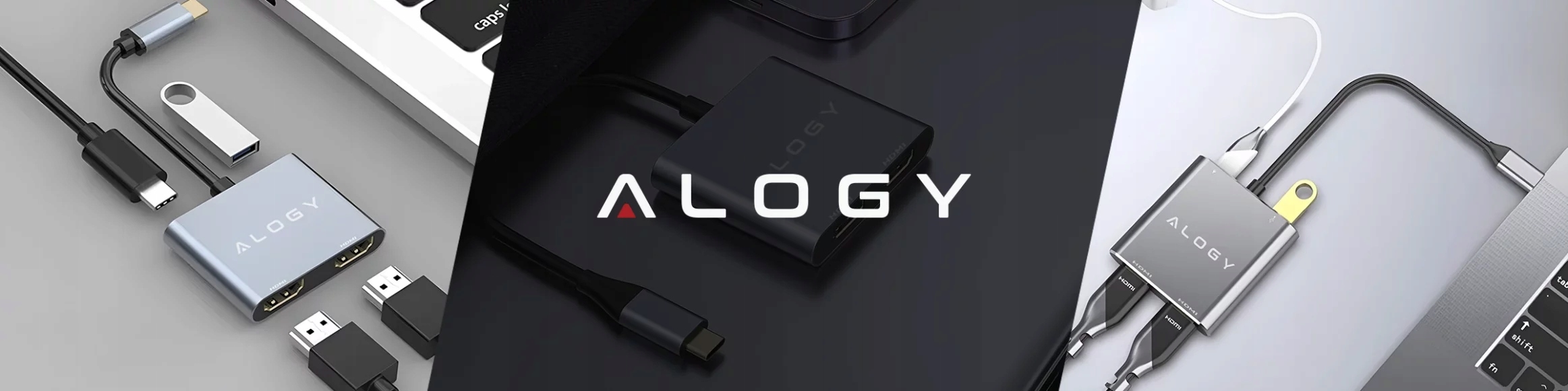 Funkcjonalność adaptera MultiHub 4w1 Alogy