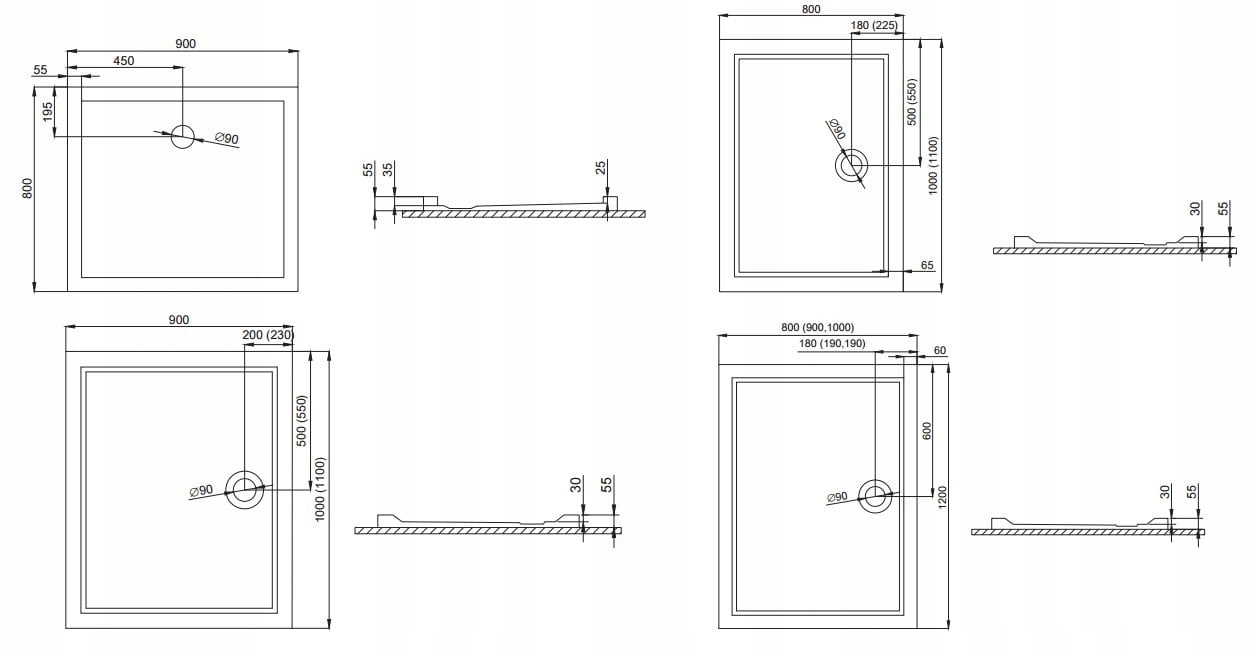 Syfon w komplecie – Wybór pokrywy w kolorze czarnym, białym lub chrom