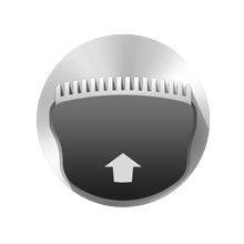 Slide&Style system. Style with the comb on.