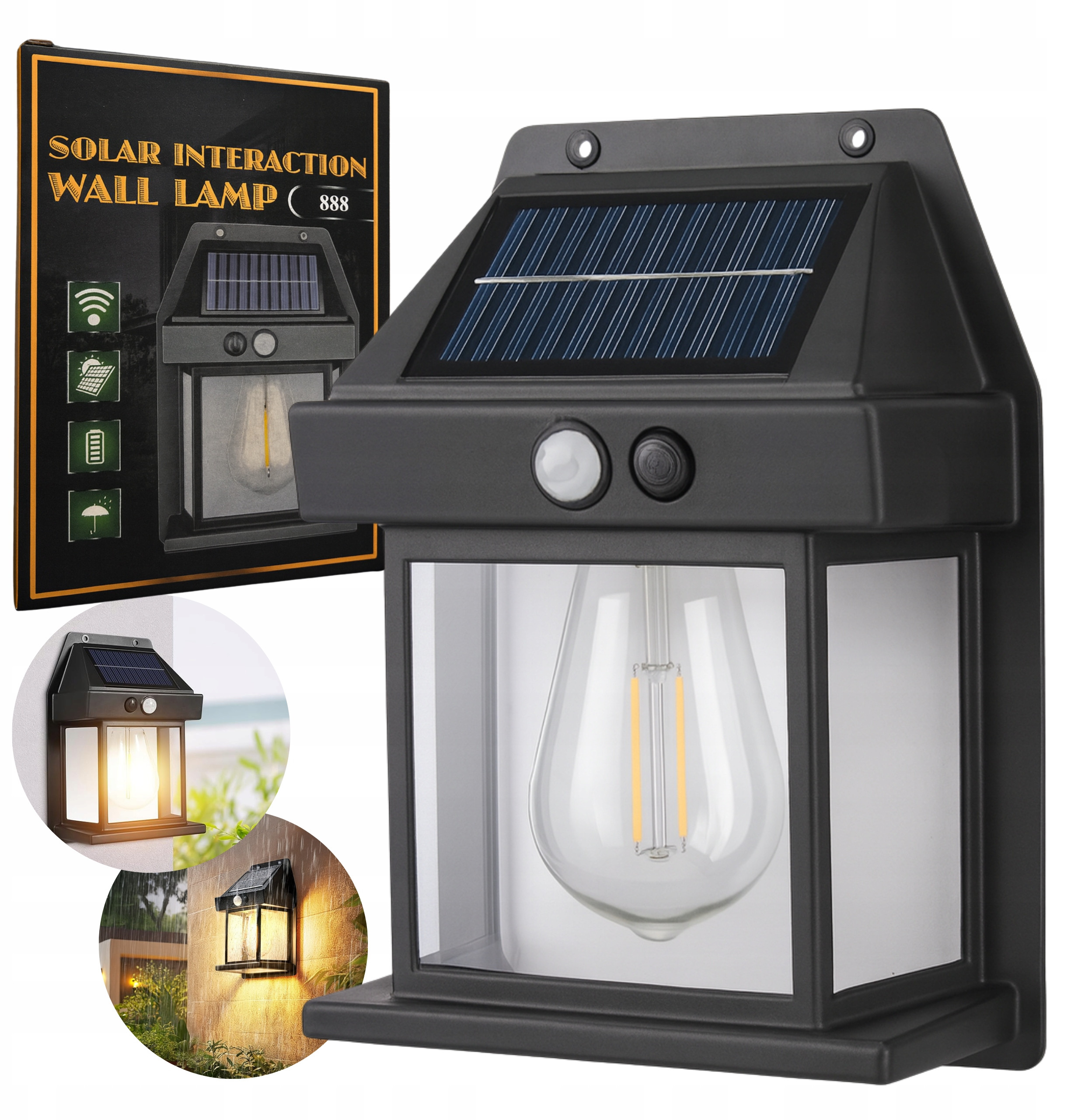 ZD159 Kinkiet Ścienny Solarny LED z Czujnikiem Ruchu – Idealne Oświetlenie dla Twojego Ogrodu