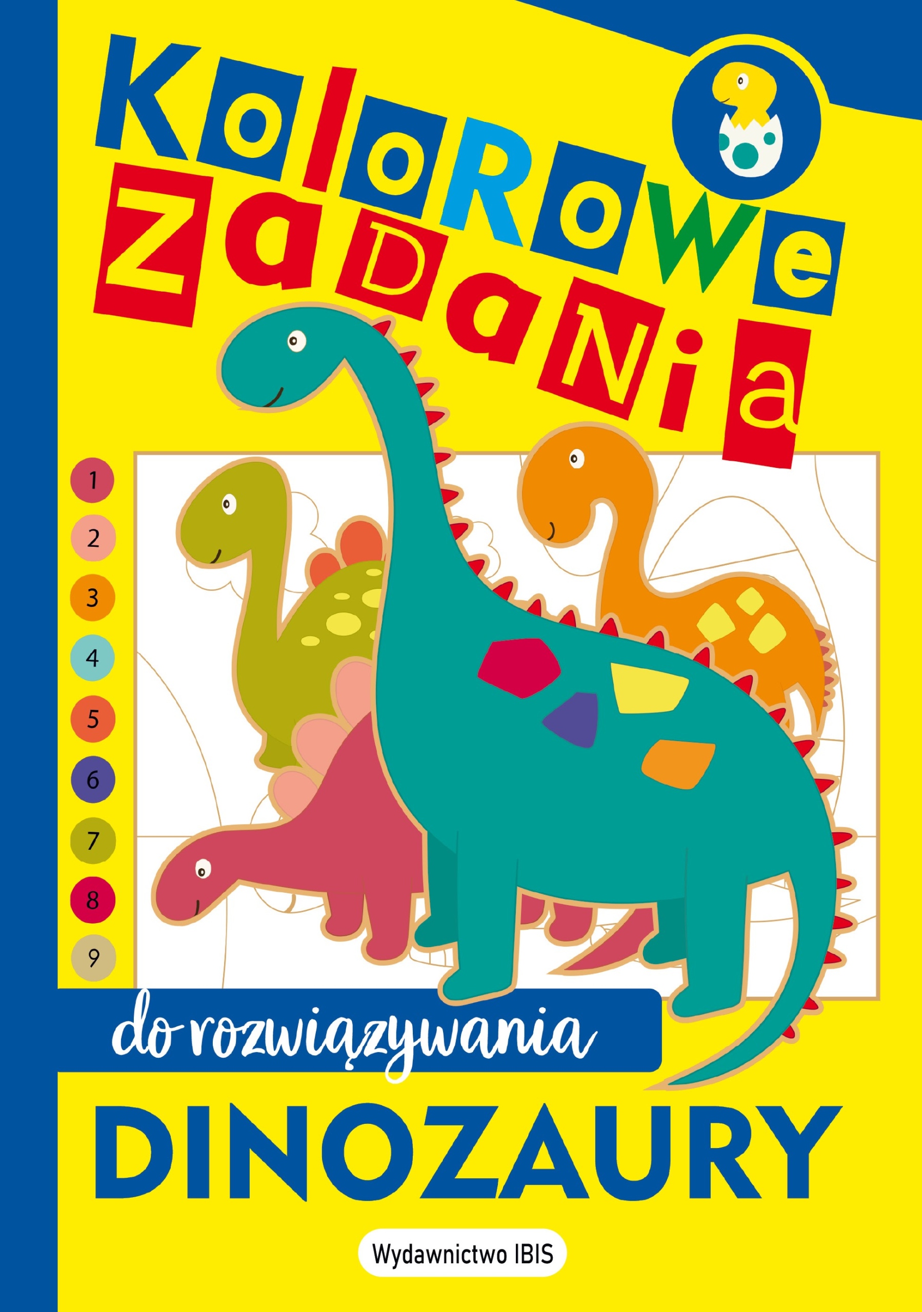Kolorowe zadania do rozwiązywania. Dinozaury – Kreatywna zabawa dla najmłodszych