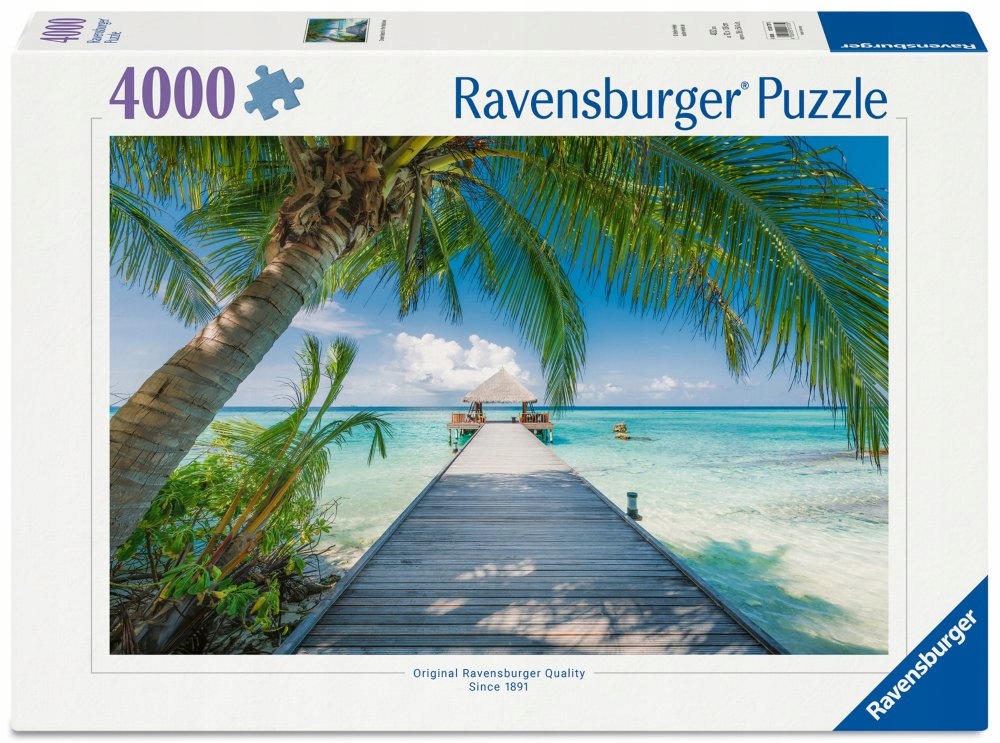 Puzzle 4000 Dream Beach in the Maldives – Niezapomniana przygoda z Ravensburger