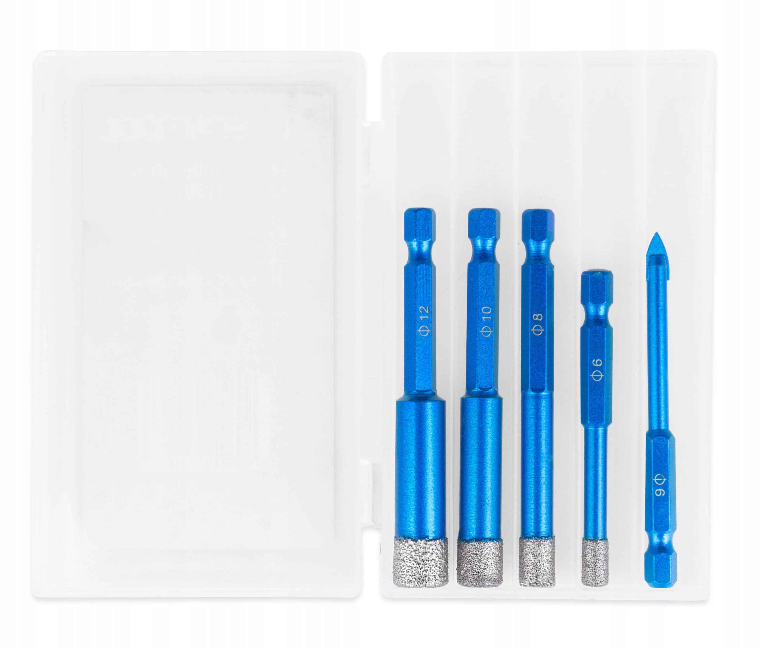 Wymiary wierteł diamentowych – 6 mm, 8 mm, 10 mm, 12 mm