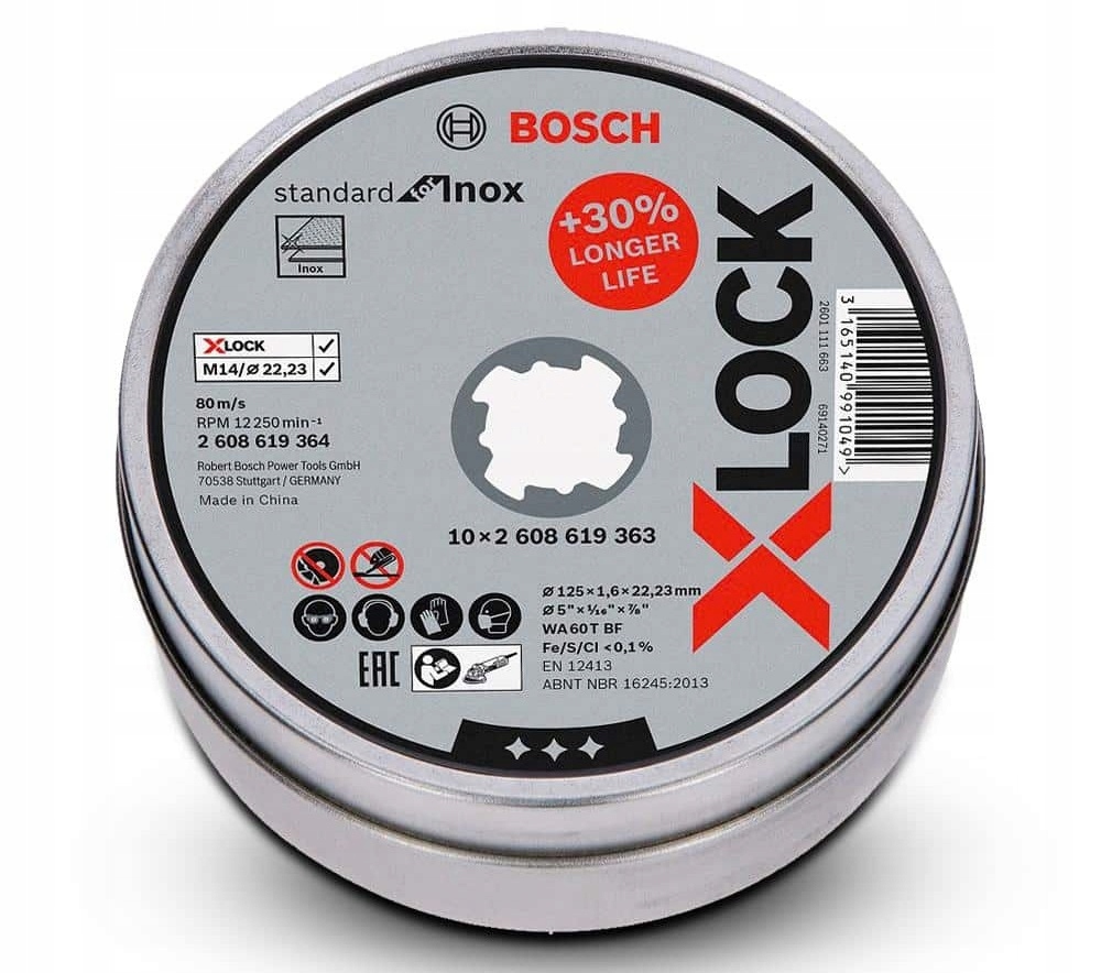 Tarcza do cięcia X-LOCK Standard Inox – Wydajność i precyzja w cięciu stali nierdzewnej