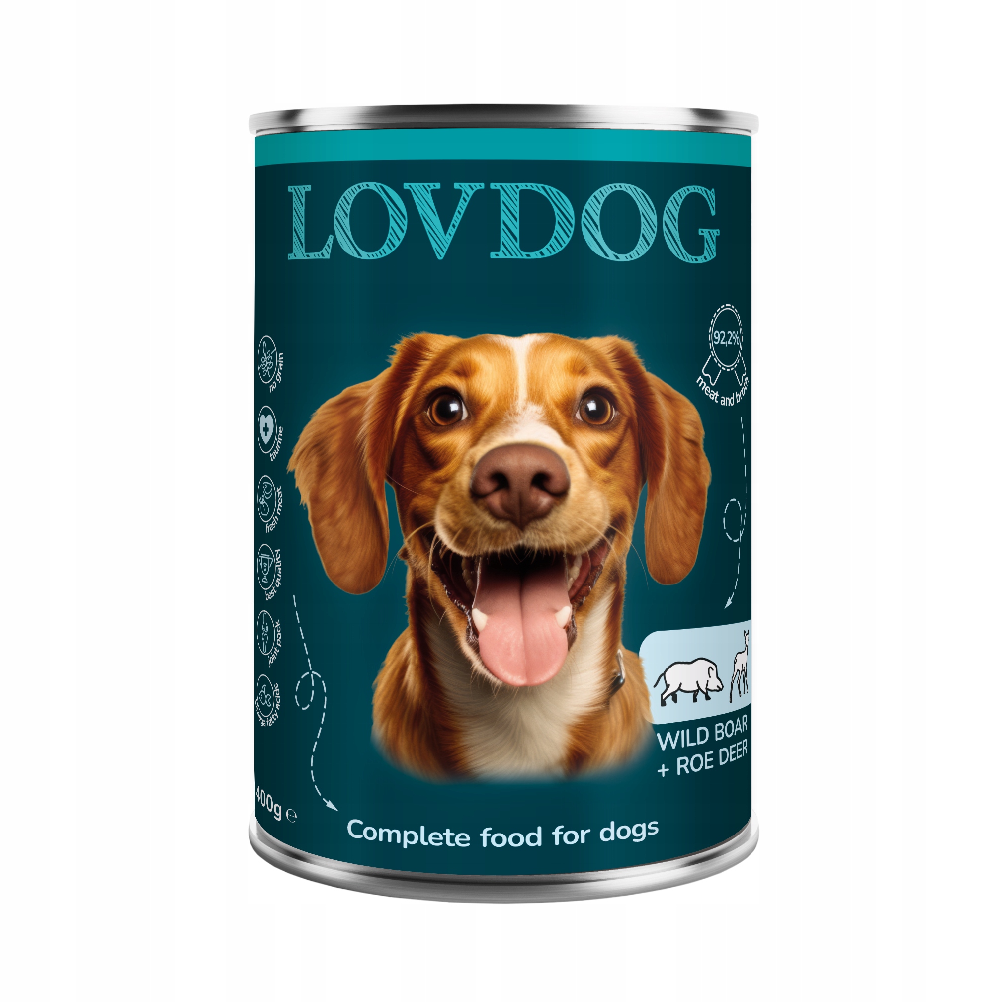 Lovdog Wild Boar & Roe Deer puszka 400g – Wyjątkowa mokra karma dla psa
