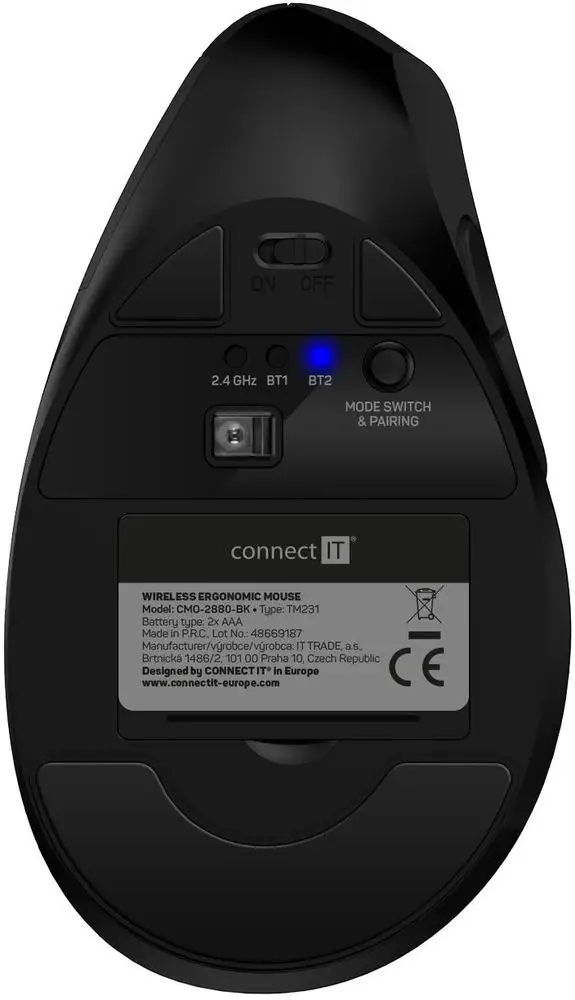 Bezprzewodowe połączenie z 3 trybami: 2,4 GHz i Bluetooth