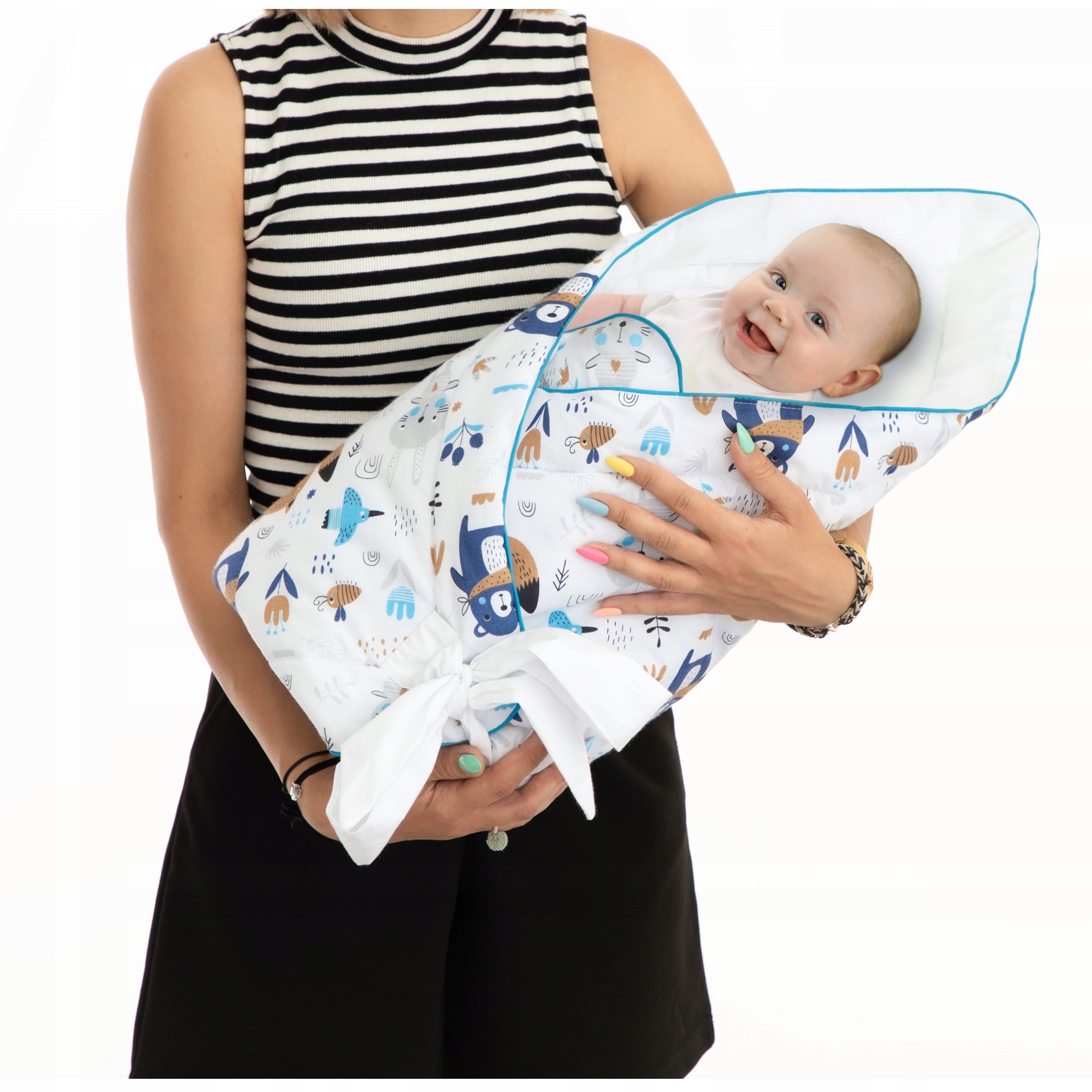 Rożek First Miś i Lis – Komfortowy otulacz dla niemowląt