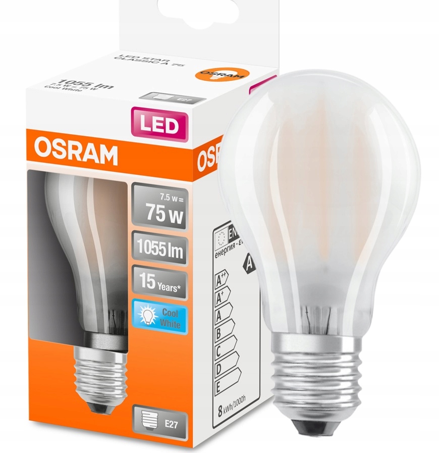Osram Żarówka LED E27 8 W – Efektywne oświetlenie dla Twojego domu