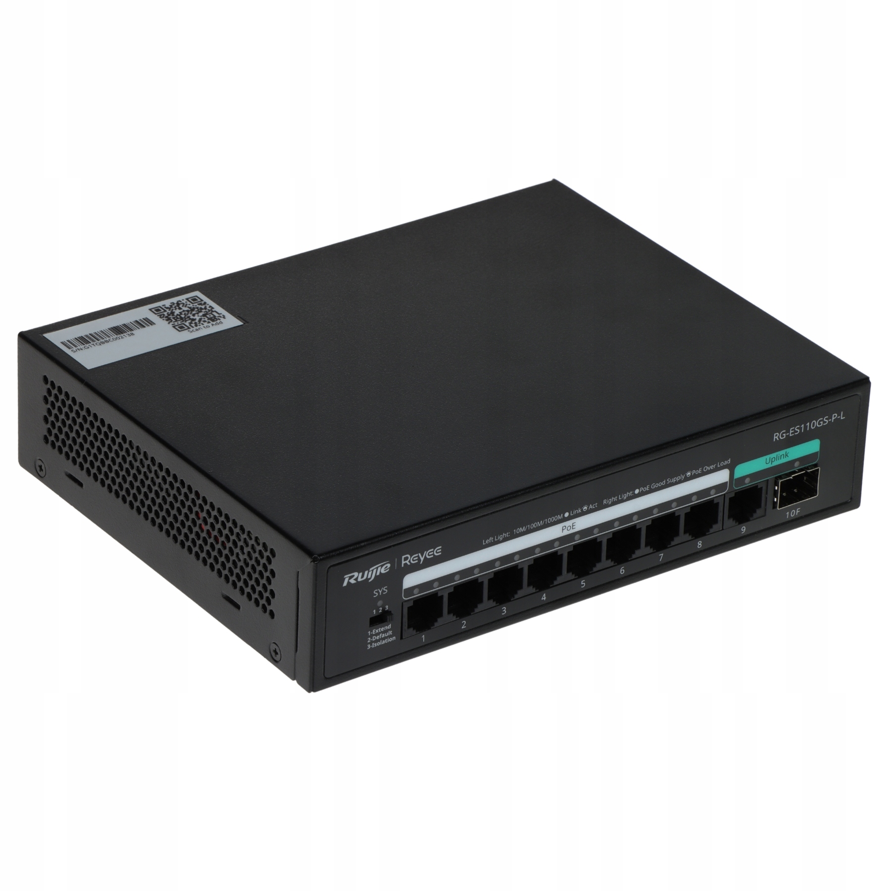 SWITCH POE RG-ES110GS-P-L 8-PORTOWY SFP REYEE – Wydajność i niezawodność w sieci