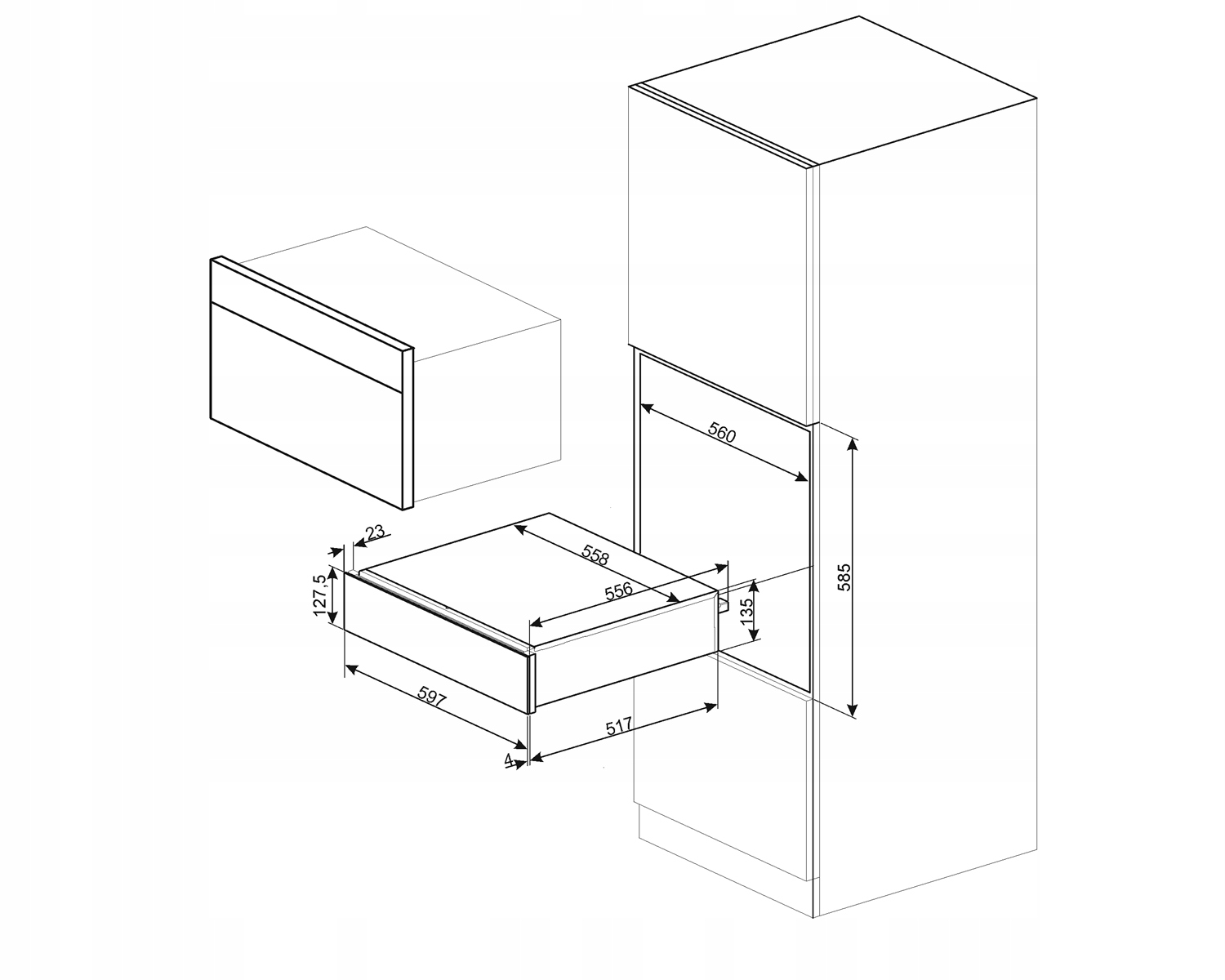 Wymiary i moc – Szczegóły techniczne SMEG CPR315