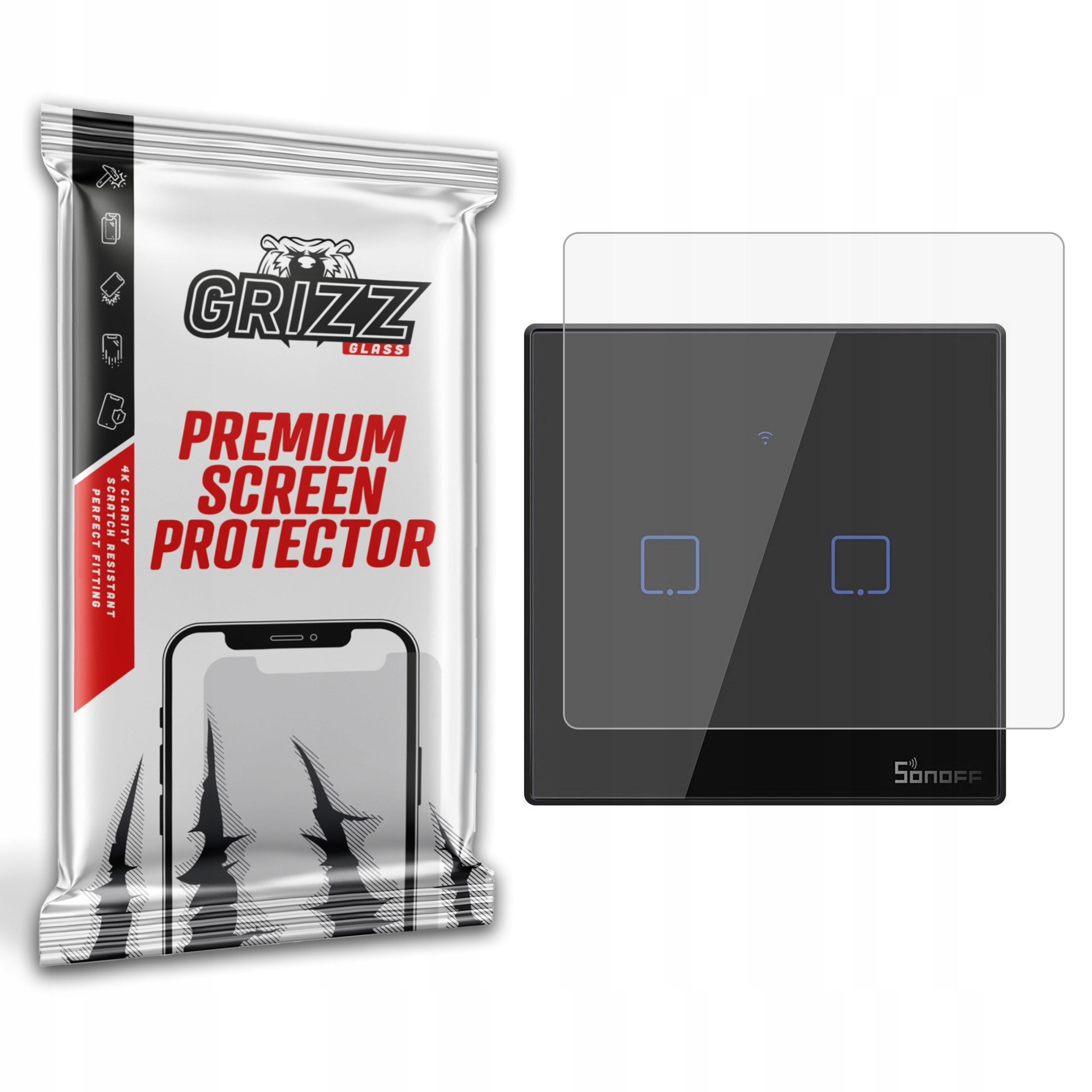 GrizzGlass Folia matowa GrizzGlass PaperScreen – Ochrona dla inteligentnego włącznika światła SONOFF T3 EU TX