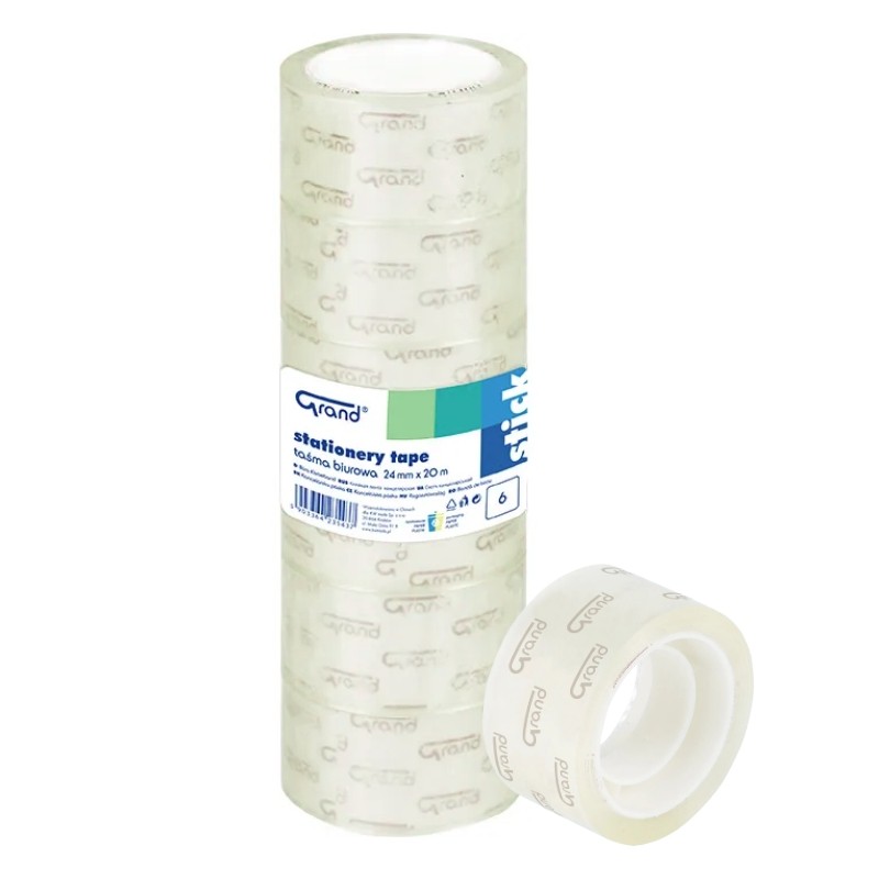 Taśma biurowa 24*20m 6szt GRAND – Niezbędnik w każdym biurze
