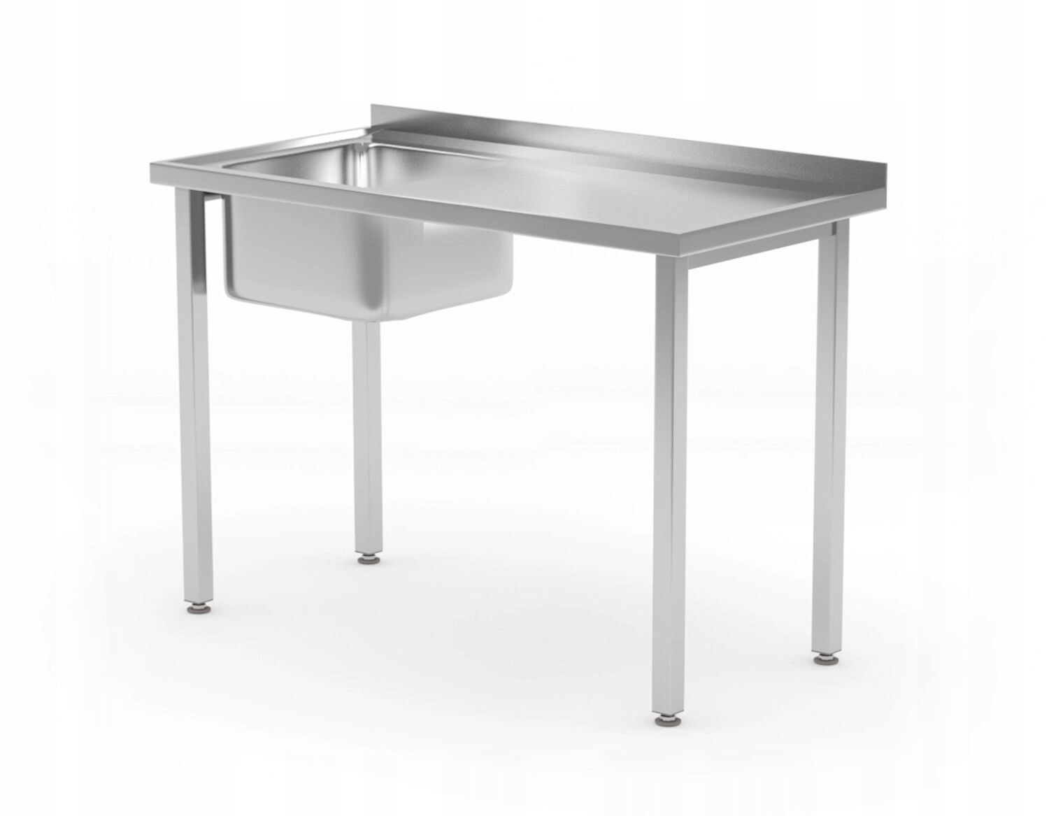 Basen zlew jednokomorowy lewy Budget Line Stal 1000 x 600 x 850 cm - Hendi