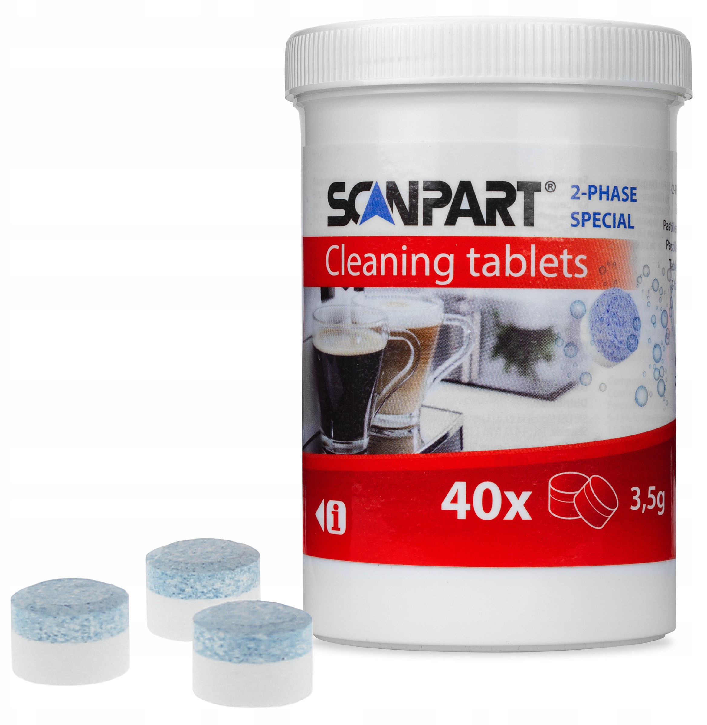 Tabletki czyszczące Scanpart do ekspresów – 40 sztuk dla idealnego smaku kawy