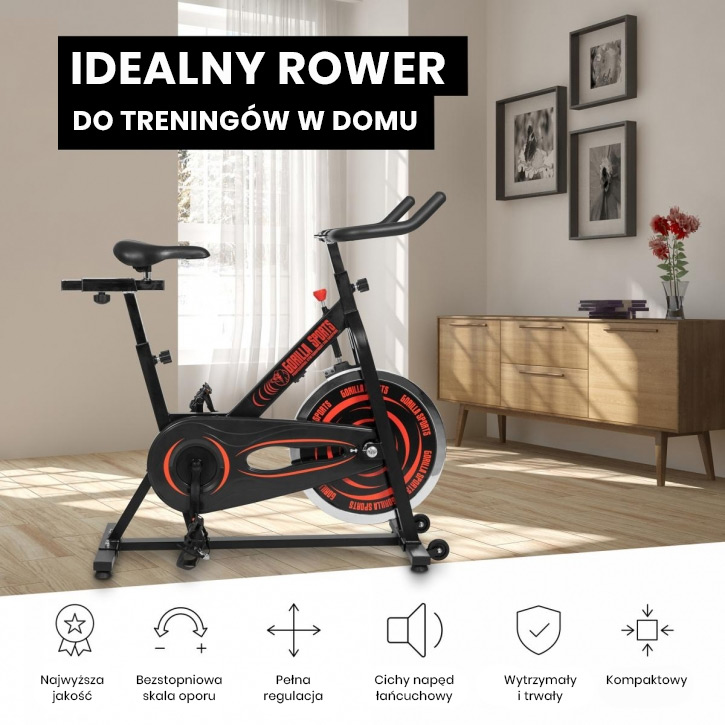 Rower treningowy Gorilla Sports F25x50 – Idealny do domowych treningów