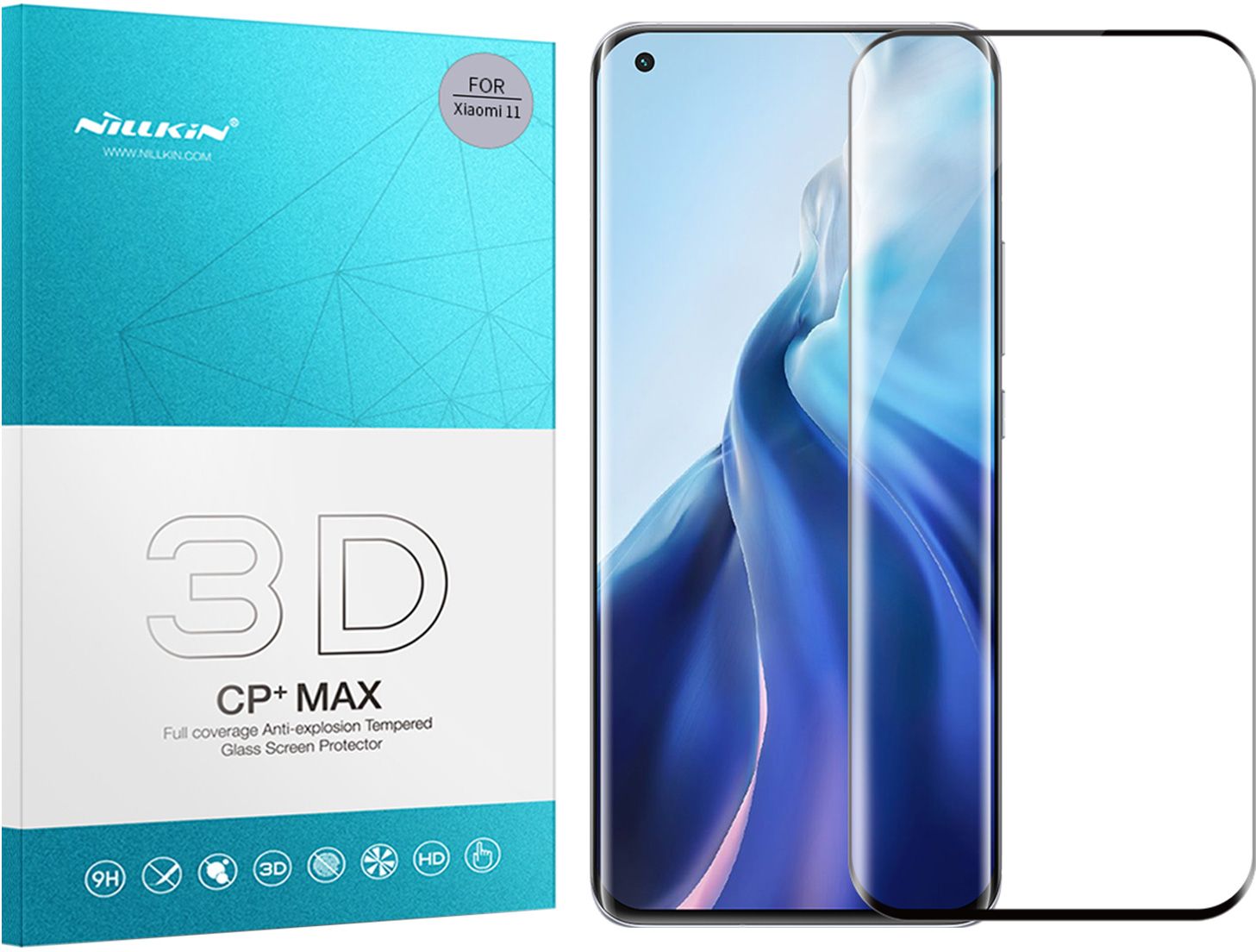Szkło NILLKIN 3D CP+ MAX dla Xiaomi Mi 11 -