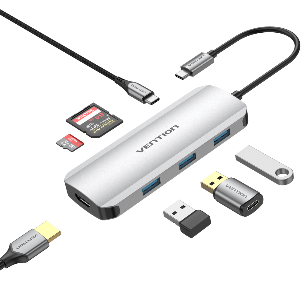 Funkcjonalność 7 w 1 – HDMI 4K, 3 porty USB 3.0 i więcej
