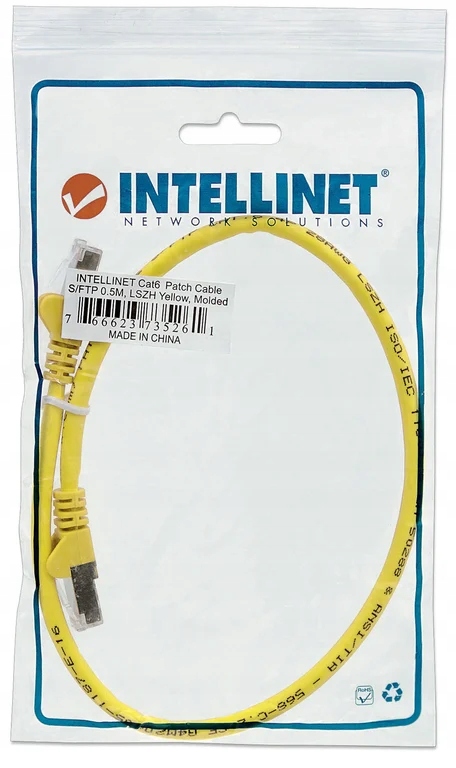 Kabel sieciowy Intellinet RJ-45/RJ-45, kat.6A, CU, S/FTP, LSOH, 1.5m – Wydajność i bezpieczeństwo w jednym