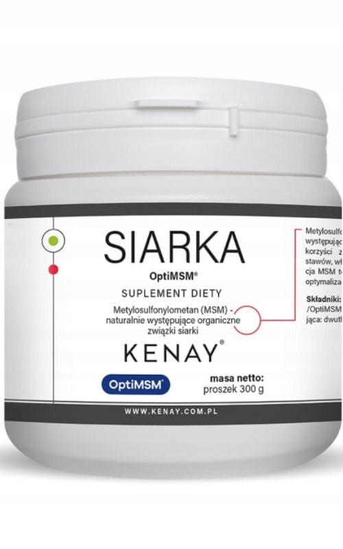 KENAY Siarka OptiMSM (300 g) – siarka dla zdrowia i urody