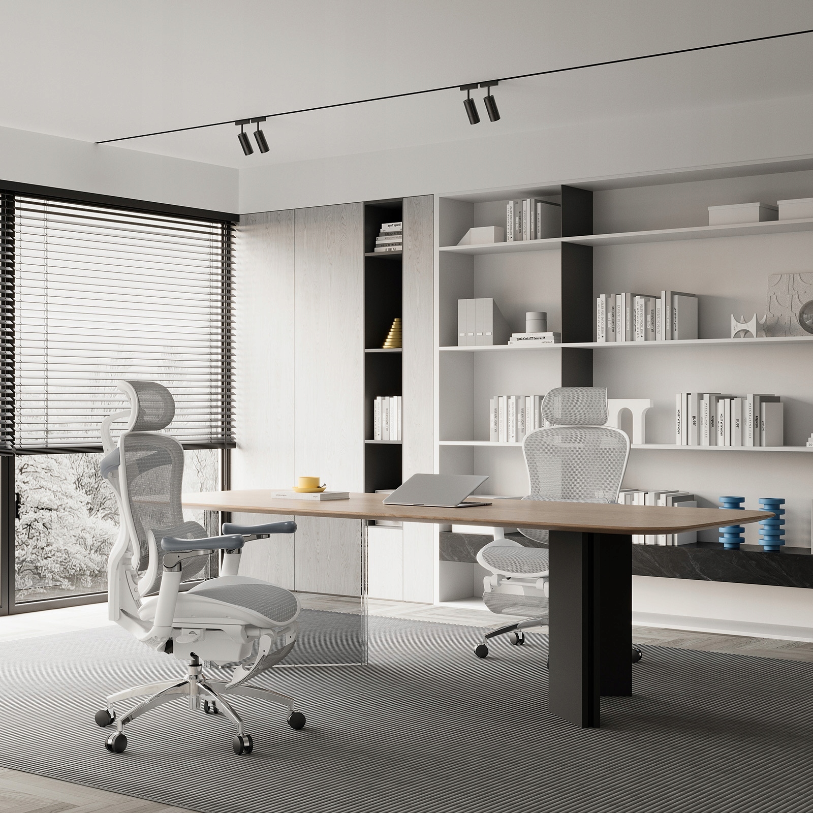 Fotel biurowy z podnóżkiem Sihoo DORO C300 Pro Mesh White – Komfort i styl w Twoim biurze