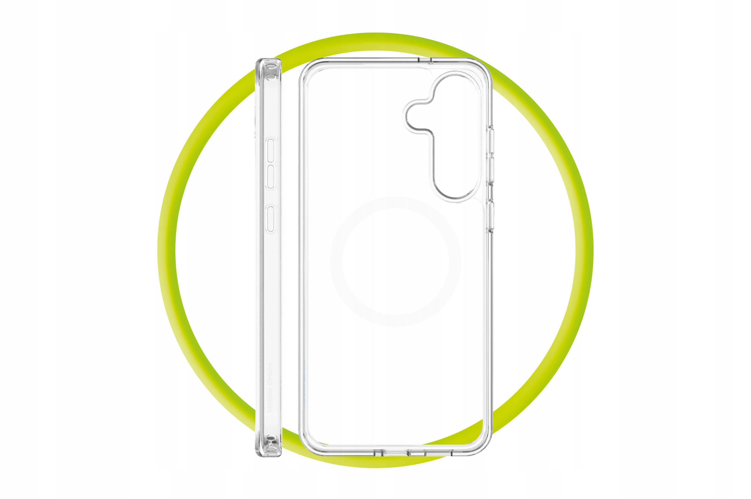 Przezroczysta konstrukcja podkreślająca design telefonu