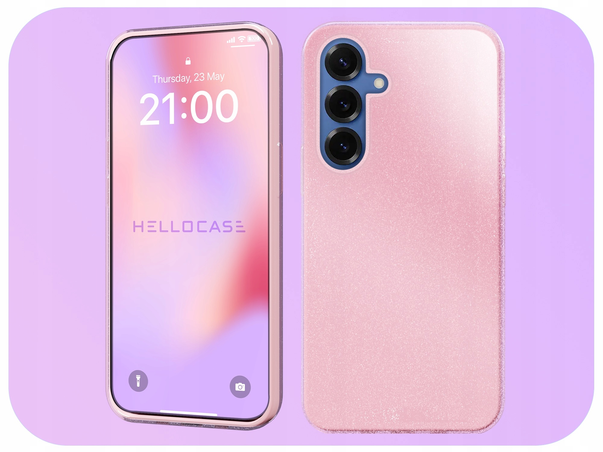 Etui do Samsung Galaxy S25 – Różowe Brokatowe SHINE – Elegancja i Ochrona