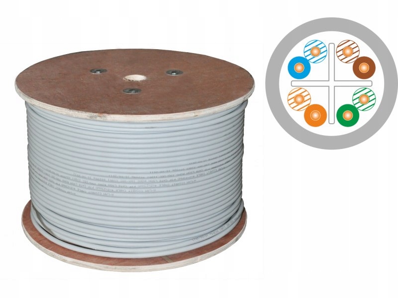Kabel U/UTP kat.6 LSOH 4x2x23AWG Dca 500m – Wysokiej jakości przewód teleinformatyczny