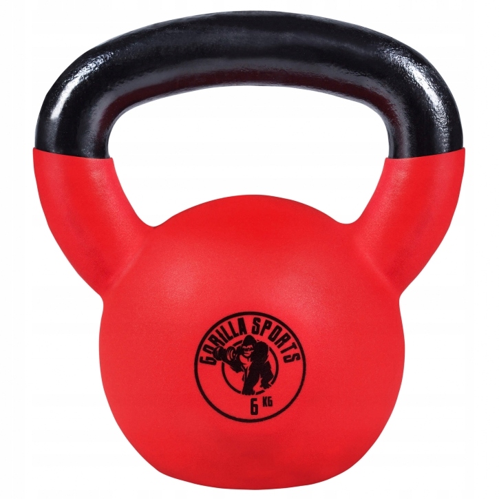 Kettlebell z gumową powłoką 6kg – Idealny do treningu siłowego i crossfit