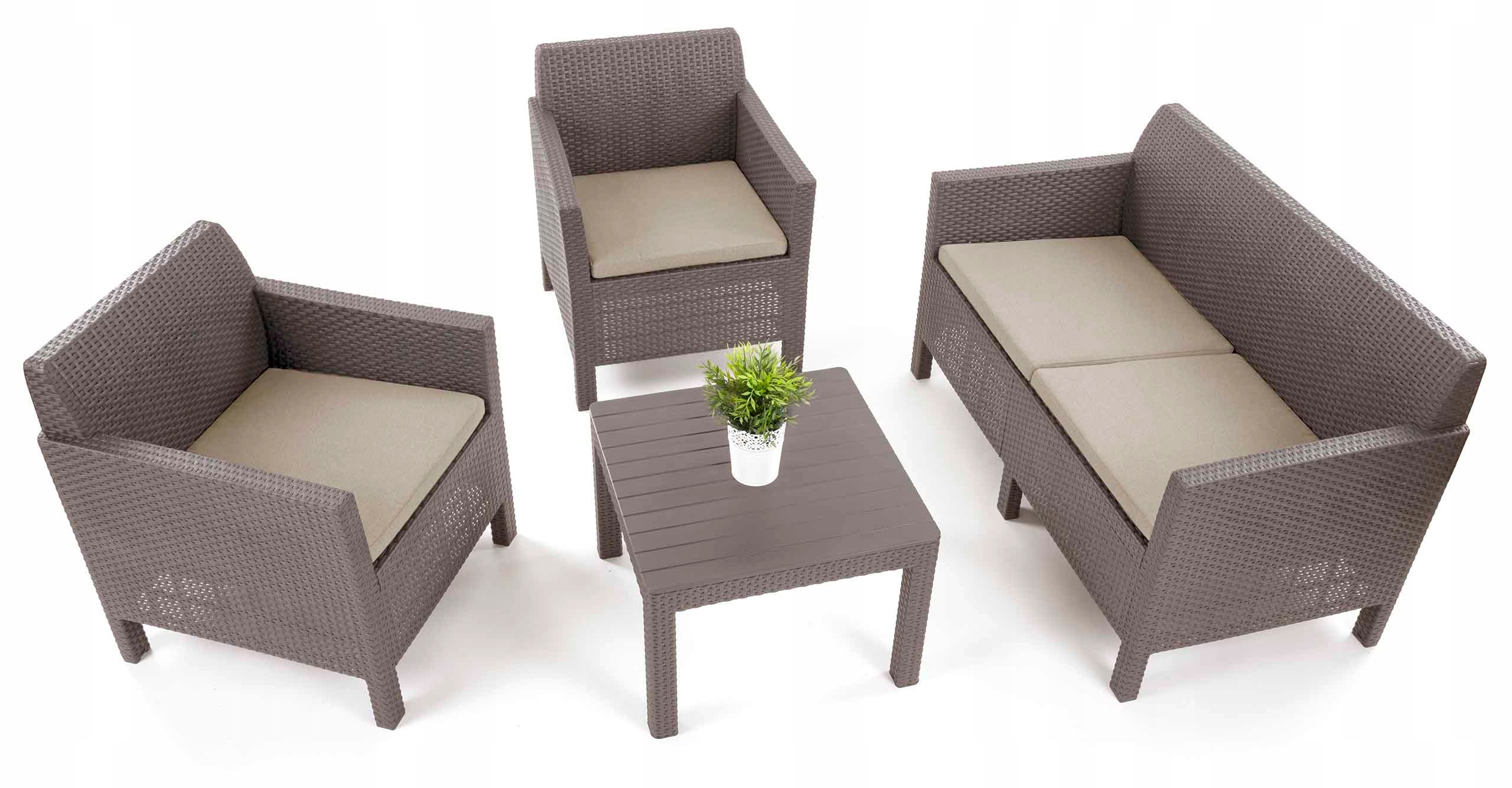 Komplet mebli ogrodowych Orlando Set dla 4 osób – Elegancja i komfort w Twoim ogrodzie