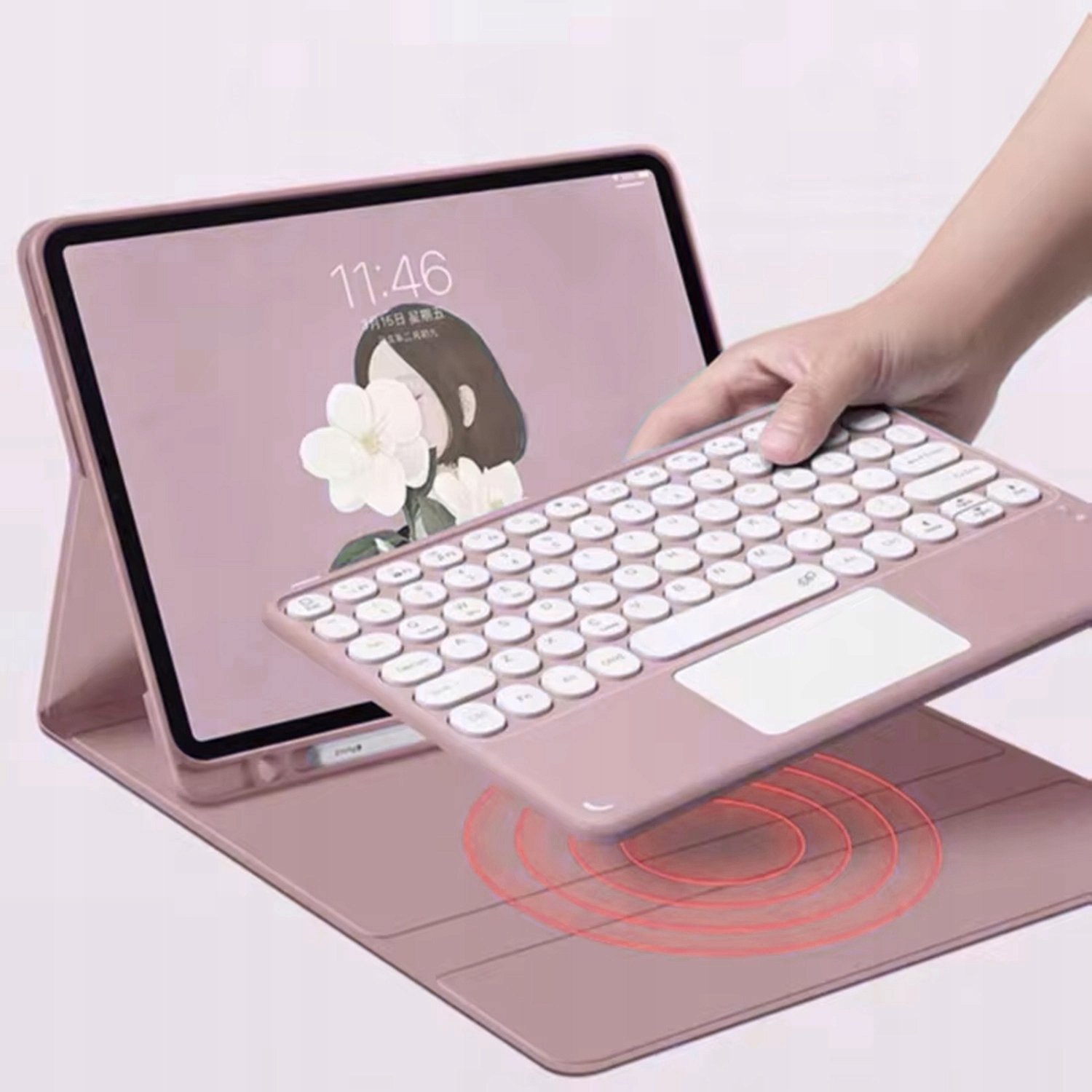 Magnetyczne mocowanie klawiatury i touchpad