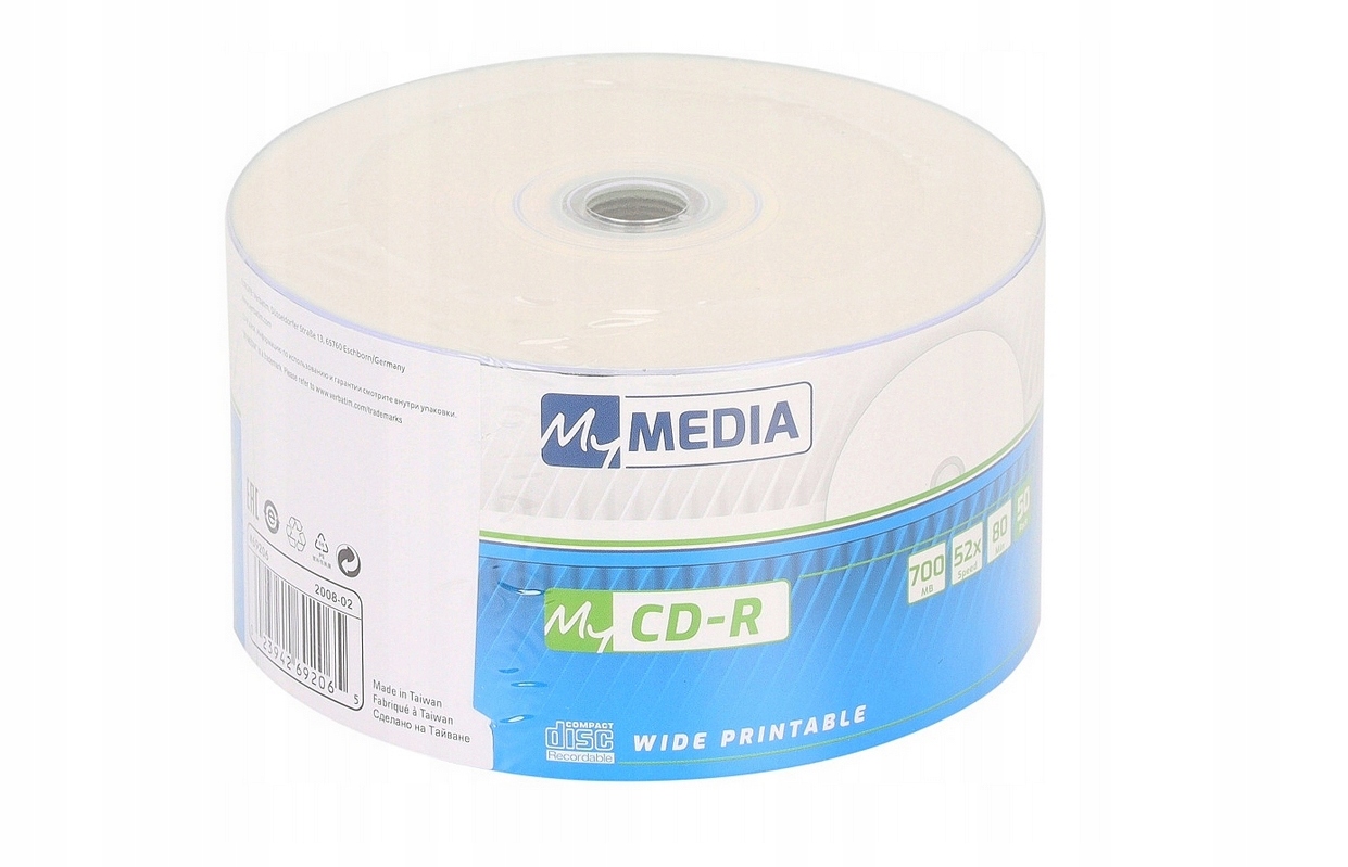 Verbatim MyMEDIA CDR 700MB 52X WIDE PRINTABLE – Idealne do archiwizacji danych
