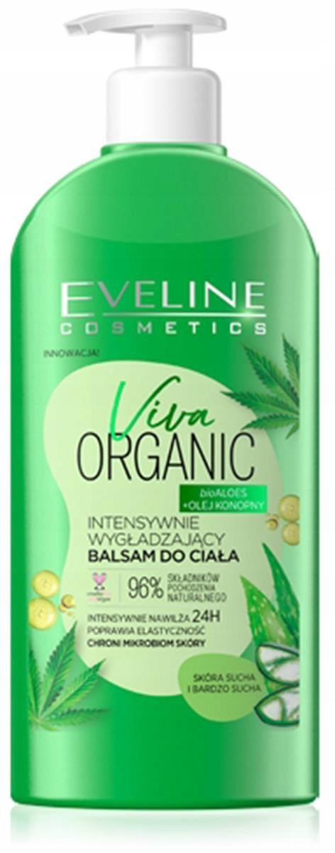 EVELINE Viva Organic Intensywnie Wygładzający Balsam do Ciała Bioaloes & Olej Konopny – Naturalna pielęgnacja dla Twojej skóry