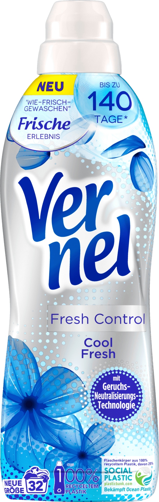 Vernel FRESH CONTROL – Płyn do płukania 800 ml z długotrwałym zapachem