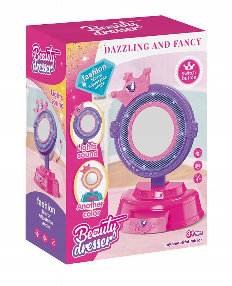 Swede Lusterko z dźwiękiem oraz światłem G7406 91420 – Magiczny świat kosmetyków dla małych dziewczynek