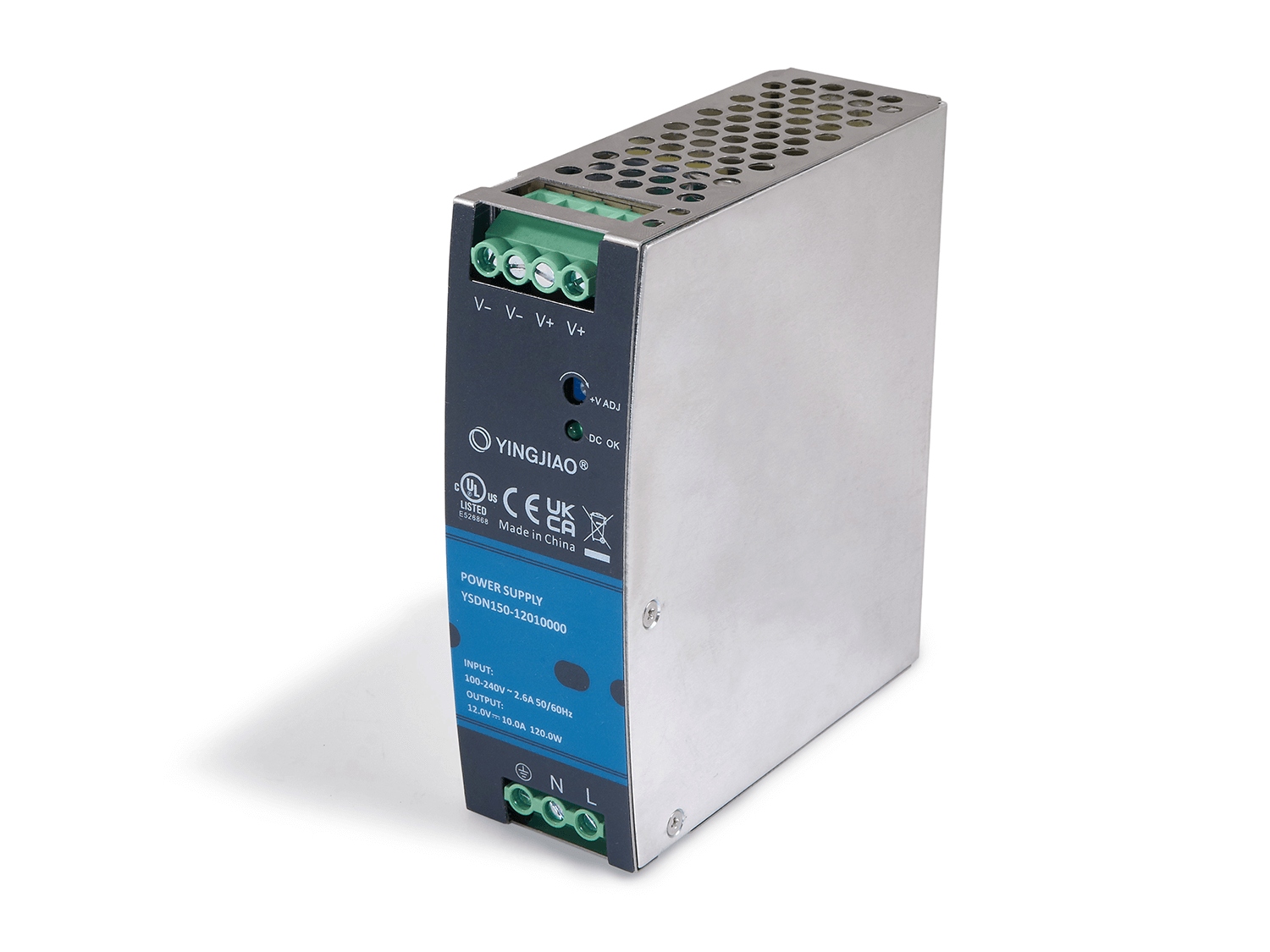 Zasilacz DIN YSDN150 12V 10A 120W – Wydajność i niezawodność w jednym