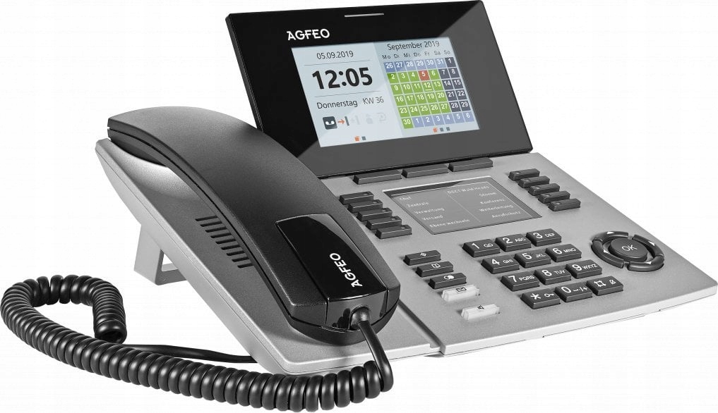 Telefon Agfeo AGFEO Systemtelefon ST56 IP SENSORfon – Nowoczesna komunikacja w srebrnym kolorze