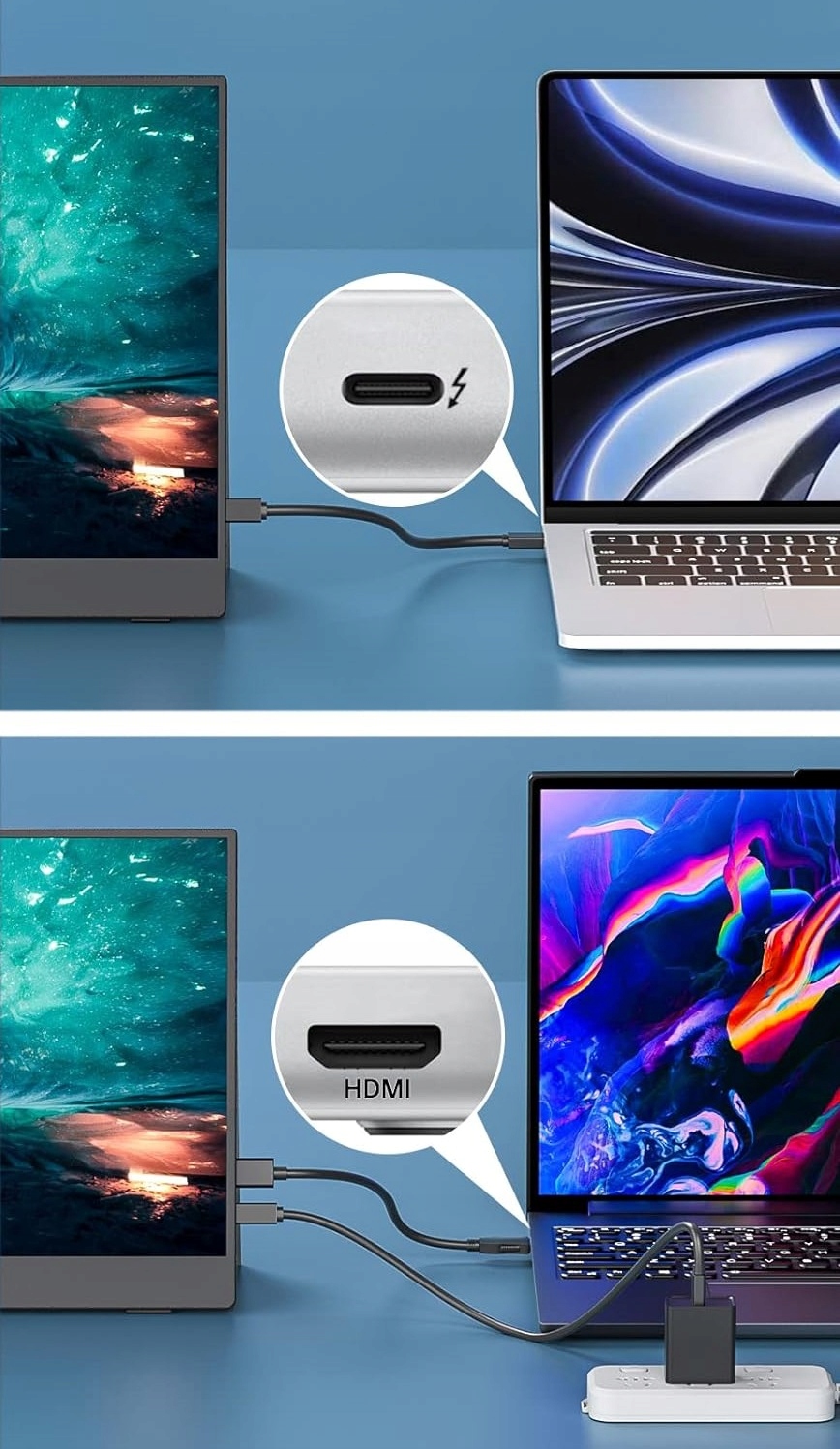 Wbudowane złącza HDMI i USB-C – Łatwe podłączenie do różnych urządzeń
