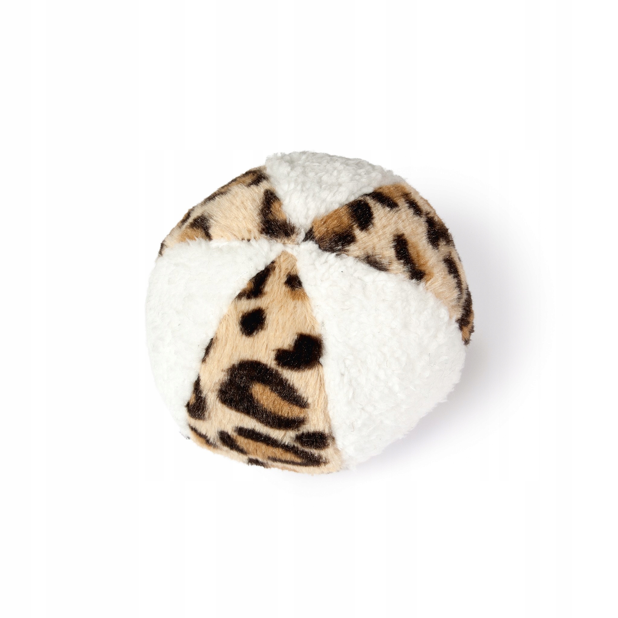 Piłka dla psa biała z wzorem cętki – Pluszowa zabawka dla Twojego pupila