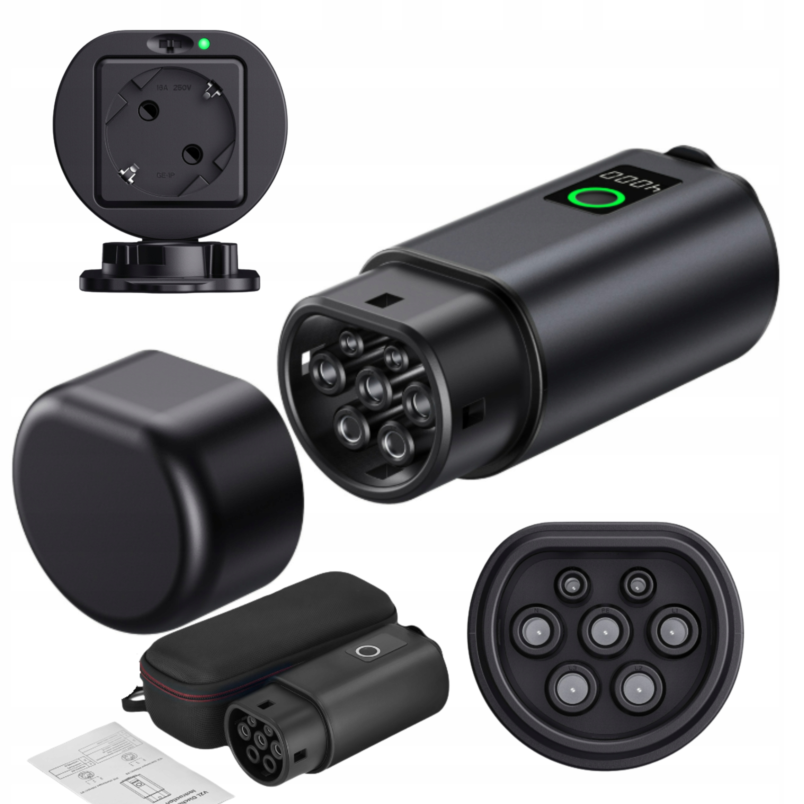 Adapter V2L Type 2 - Schuko 3500W z wyświetlaczem mocy – Twoje mobilne źródło energii