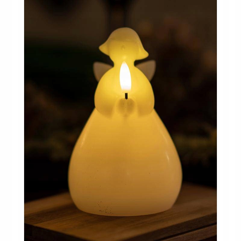 Biała figura z jedną lampą LED – Idealna na święta