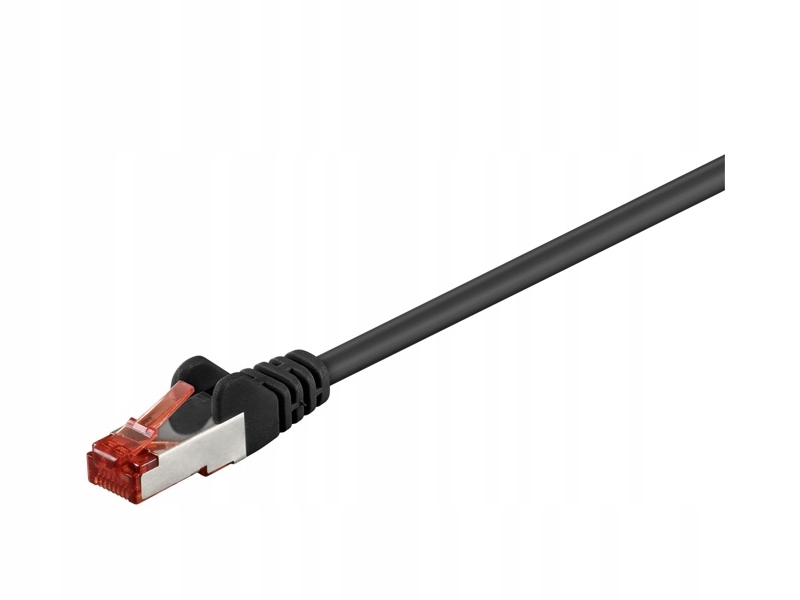 Kabel Patchcord CAT 6 S/FTP PIMF LC RJ45/RJ45 1m czarny – Wysoka jakość połączeń sieciowych