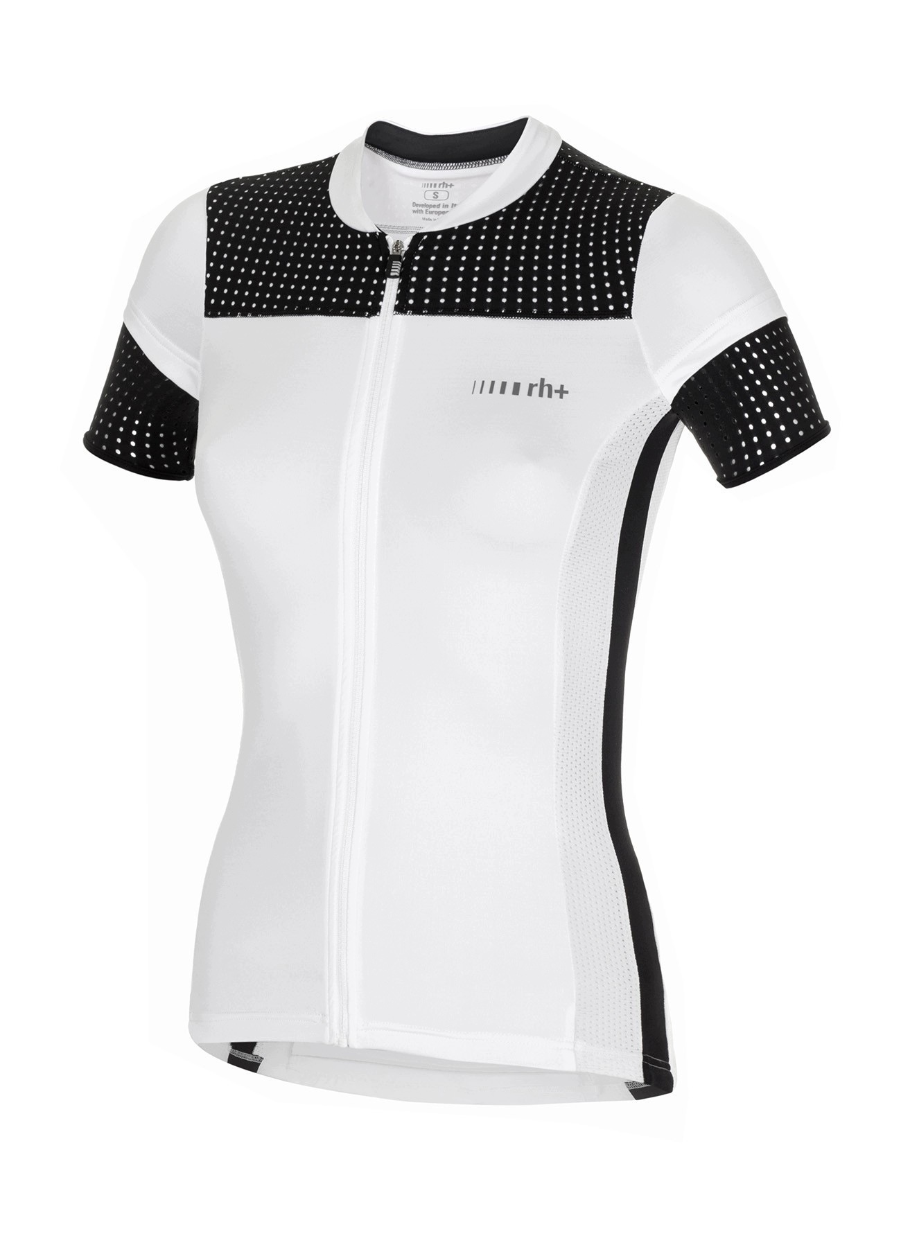 Damska koszulka rowerowa zeroRH+ Flap W white-black - L – Komfort i styl na rowerze