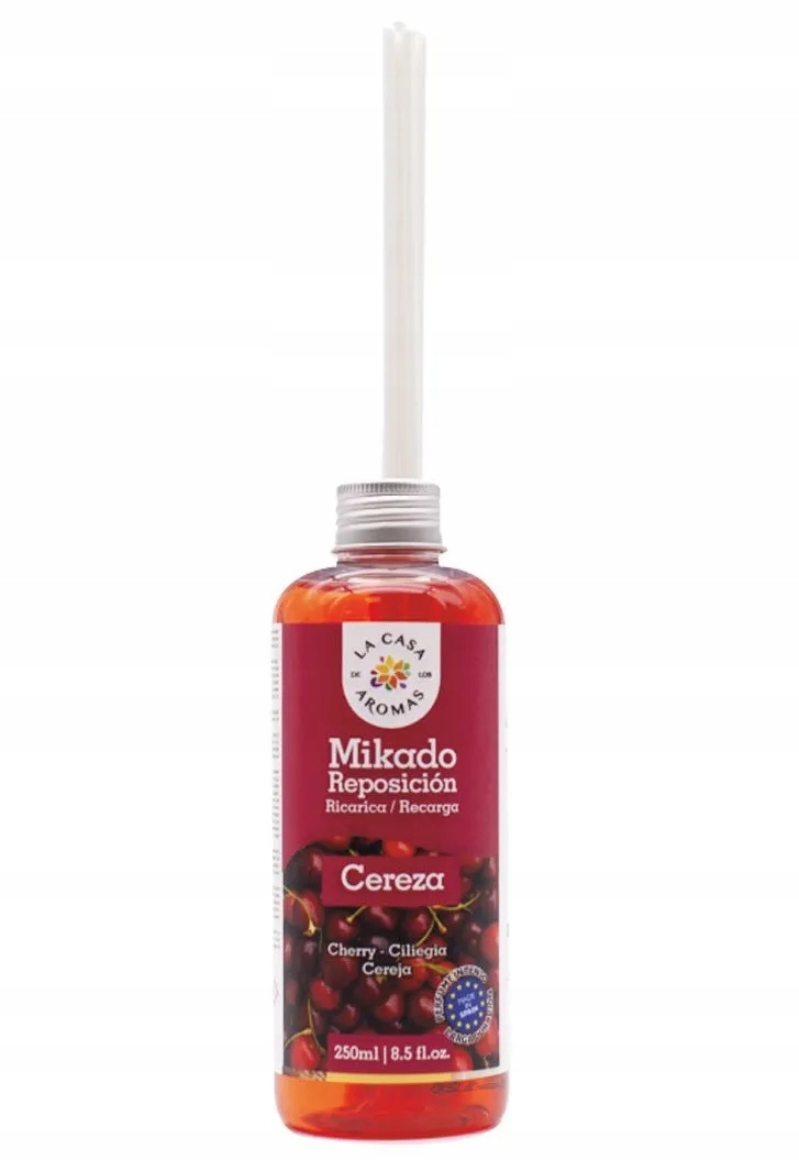 LA CASA DE LOS AROMAS Mikado olejek zapachowy Wiśnia refill 250ml – Aromatyczna przyjemność w Twoim domu