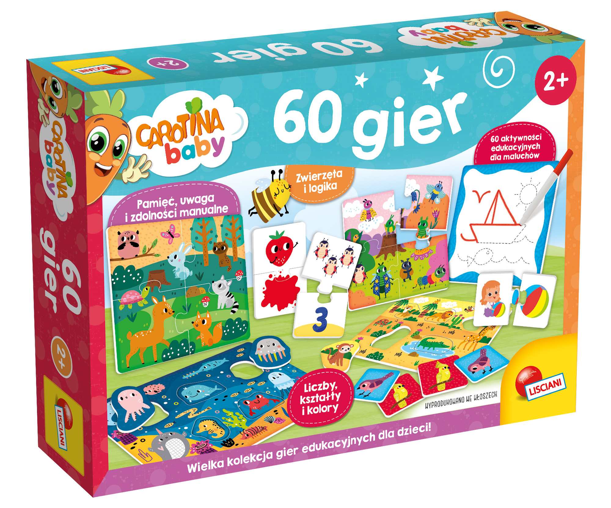 Zestaw Carotina Baby 60 gier – Edukacja i zabawa dla najmłodszych